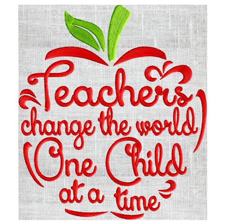 Teacher Quote Teachers Change The World One Child At A Etsy