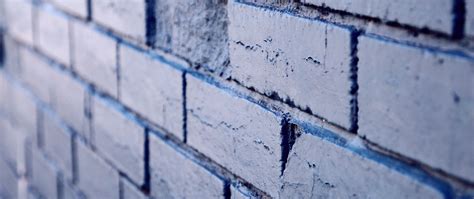 Download Wallpaper 2560x1080 Wall Bricks Blue Texture