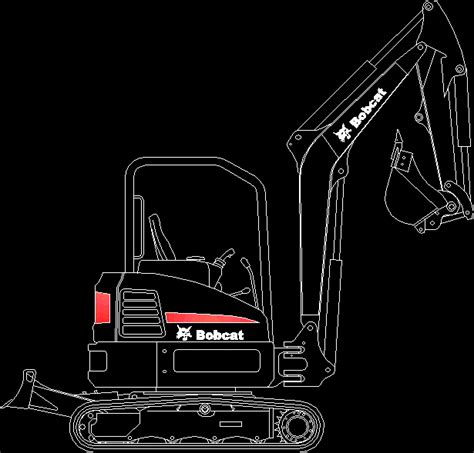 Bobcat Mini Excavator Dwg Block For Autocad Designs Cad