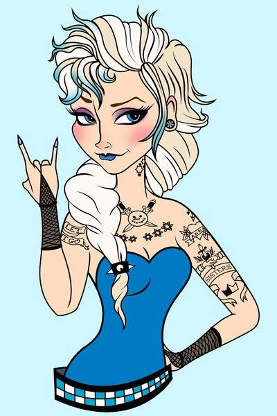 Punk Rock Ice Queen By Lookhuman Disney Princess Tattoo Goth Disney