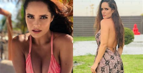De espalda y muy natural Ana Lucía Domínguez deleitó con sus duraznos en bikini rojo