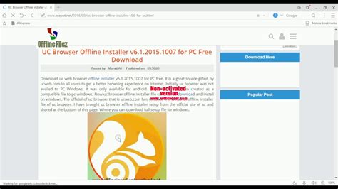 A very popular mobile browser uc browser more than a million users all over the world is now available for windows pc. download uc browser offline installer for pc - YouTube