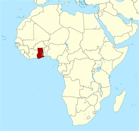 Gana je karta Afrike karta Afrike pokazujući Gana Zapadna Afrika