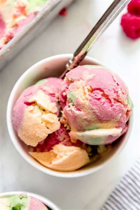 Homemade Rainbow Sherbet With Real Fruit Flavor House Of Nash Eats