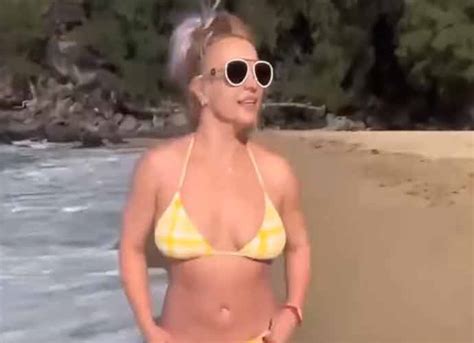 Britney Spears Shows Off Dance Moves In Yellow Bikini Video On Maui