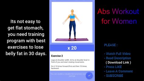 Free Android Apps Abs Workout For Women Youtube