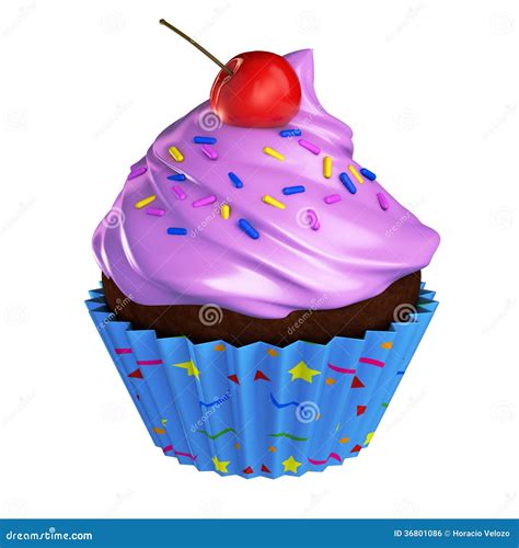 Cupcake With Frosting And Colored Sugar Vector Clipart Cartoondealer