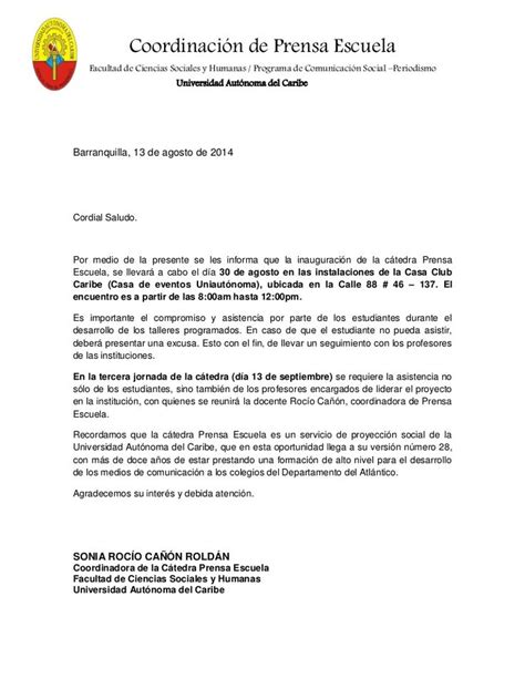 Ejemplos De Carta Formal Como Se Hace Tipos Y Modelos