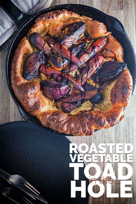 Toad in the hole or sausage toad is a traditional english dish consisting of sausages in yorkshire pudding batter, usually served with onion gravy and vegetables. This Toad in the Hole takes the roots of the season roasts ...