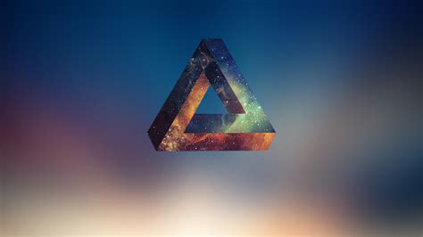 1920x1080 Px Abstract Minimalism Penrose Triangle Space Stars Triangle