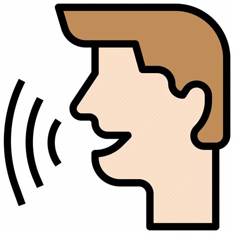 Pronunciation Speak Head Conversation Communications Icon