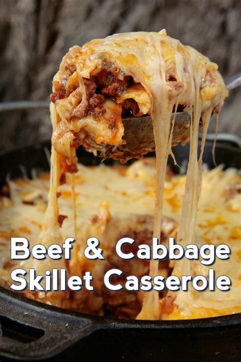 Did you overindulge a bit during. Cheesy Beef & Cabbage Skillet Casserole - Recipes Cooker