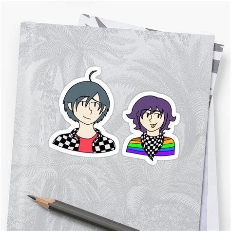 Shuichi And Kokichi Sticker By Jallox Redbubble