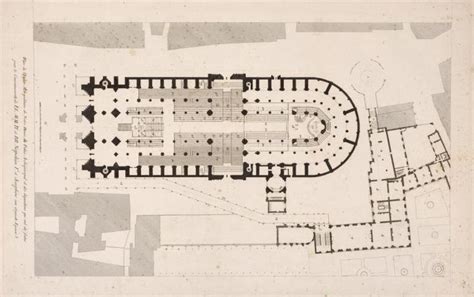 An Old Drawing Of A Building That Is In The Process Of Being