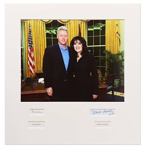 Bill Clinton And Monica Lewinsky Signatures Psa Dna Authentic Photo
