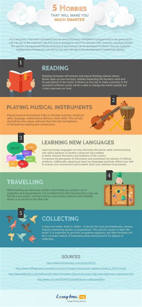 5 Hobbies That Will Make You Much Smarter Infographic E Learning