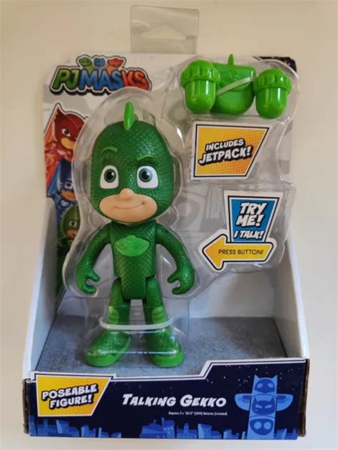 Pj Masks Talking Gekko Poseable 15cm Action Figure Includes Jetpack