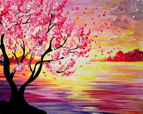 Image Result For Paint Nite Waterfall Abstract Painting Tree