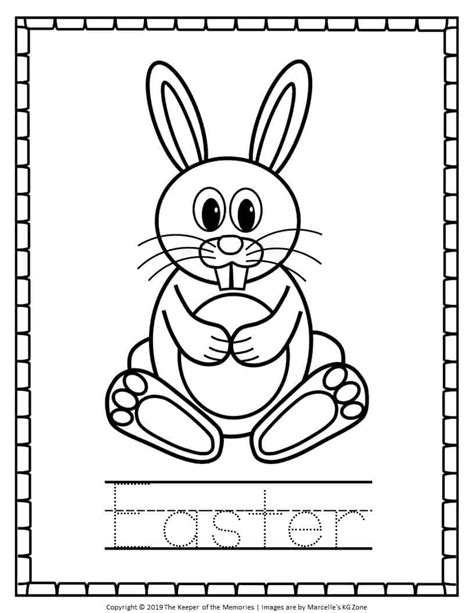 How to print out images larger than 8.5 x 11. Easter Bunny Coloring Pages Tracing - The Keeper of the Memories