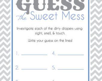 Dirty Diaper Baby Shower Game Printable Vlr Eng Br