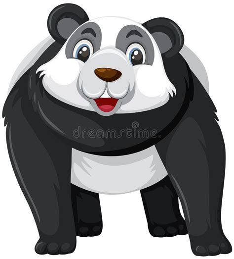 A Happy Panda Character Stock Vector Illustration Of Adorable 140337540