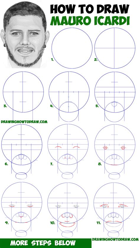 How To Draw Mauro Icardi Drawing A Realistic Mans Face