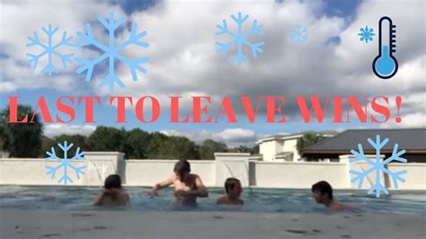 Last To Leave The Freezing Pool Wins Youtube