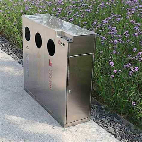 Large Stainless Steel Park Waste Bin