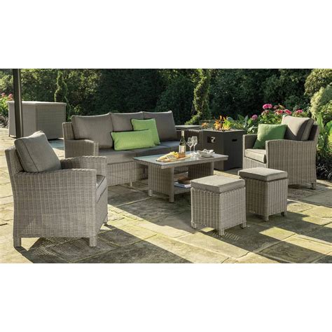 Kettler Palma Casual Dining Sofa Set With Coffee Table Rattan