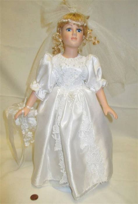 16 Porcelain Dandee Coutnry Classics Bride Doll ~ Includes Stand Ebay