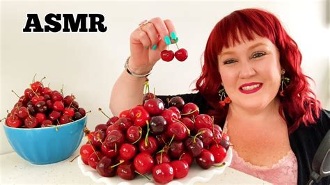 Asmr Eating Cherries Super Satisfying Mukbang Eating Sounds No Talking Crunchy Asmr