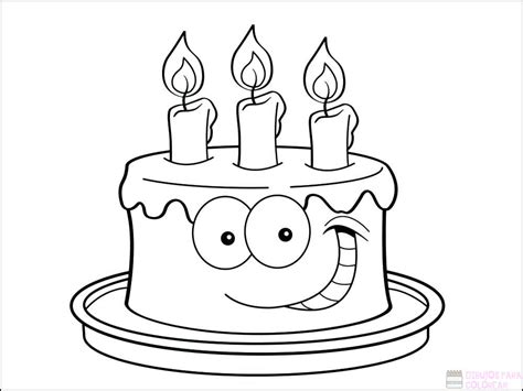 Pastel de cumpleaños animado scaled. ᐈ Dibujos de Pasteles【TOP 30】Un delicioso boceto