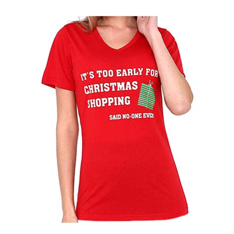 Womens Christmas T Shirts 100 Cotton Ladies Xmas Tees Funny Humor Novelty Ebay
