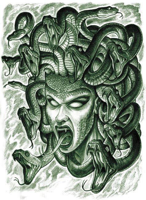 The Terrifying Face Of Medusa Medusa Artwork Medusa Art Medusa Tattoo