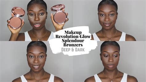 New £8 Makeup Revolution Bronzers On Dark Skin Swatches Afrishan Youtube