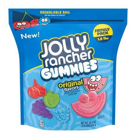 Jolly Rancher Assorted Fruit Flavored Chewy Movie Snack Gummies Candy
