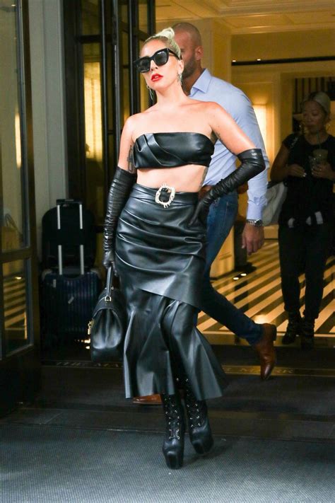 Lady Gaga In Black Leather Look 12 Gotceleb