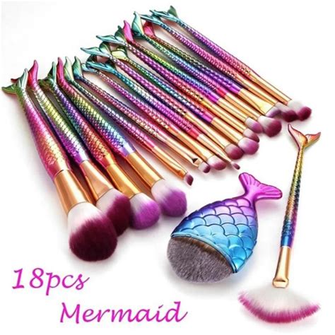 buy beauty mermaid makeup brushes set make up foundation eyebrow eyeliner blush
