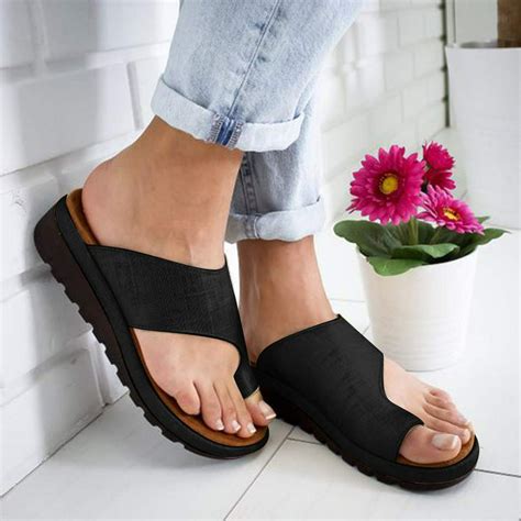 Peroptimist New Women Comfy Platform Sandal Shoes Comfortable Ladies