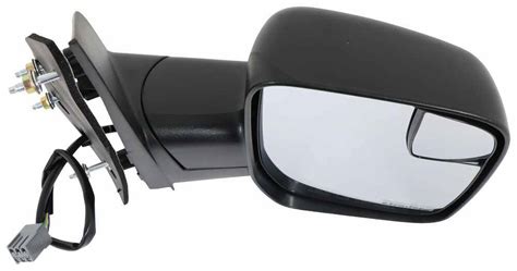 K Source Replacement Side Mirror Electric W Spotter Mirror Textured Black Passenger Side
