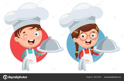 Ilustración Vectorial Cocina Chef Kid Ilustración De Stock De