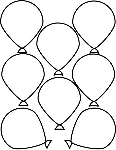 Download and print these balloon printable coloring pages for free. Balloon Templates - Coloring Home