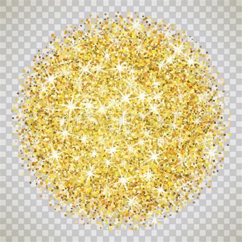 Gold Glitter Texture Isolated On Transparent Background Vector