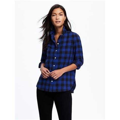 Old Navy Womens Classic Flannel Shirt 27 Liked On Polyvore Featuring