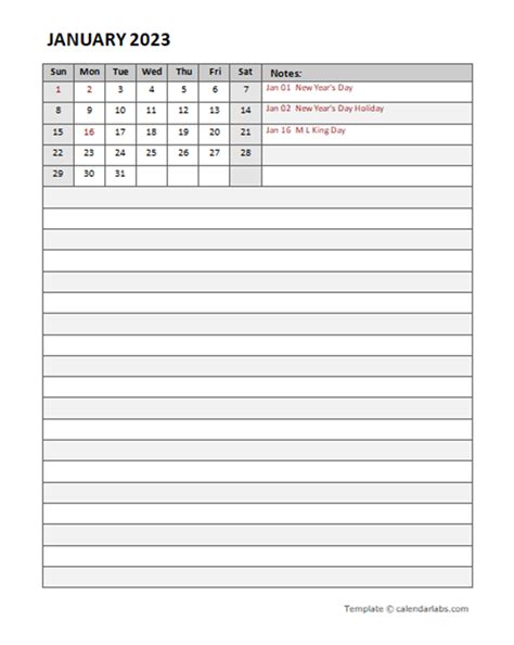 2023 Monthly Pages Planner Template Free Printable Templates