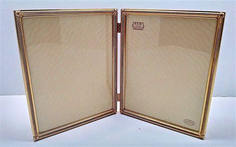vintage double picture frame 8 x 10 gold tone good housekeeping antique picture frames
