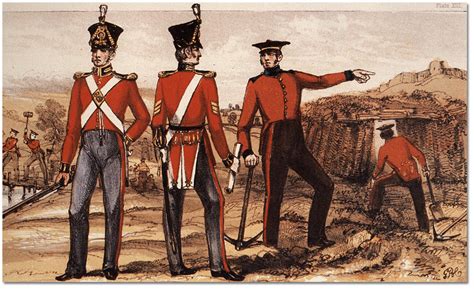 Royal Sappers And Miners Uniforms And Working Dress 1825