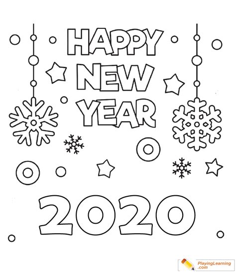 Add pictures, designs, and embellishments to personalize your cards. Happy New Year 2020 Coloring Page 02 | Free Happy New Year ...