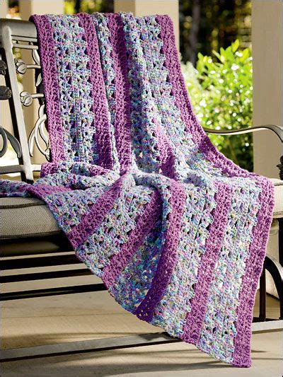Afghan Variegations Crochet Throw Blanket Crochet Throw Pattern