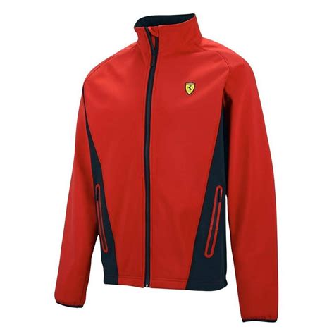 Ferrari Softshell Fleece Jacket Mens Red Mj Monaco